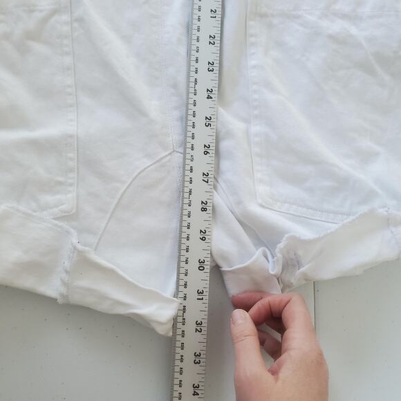 Free People We The Free Shortalls High Roller Womens Medium White Overall Shorts - Picture 4 of 11